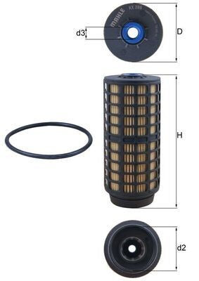 MAHLE KX 399D Kraftstofffilter für IVECO Daily